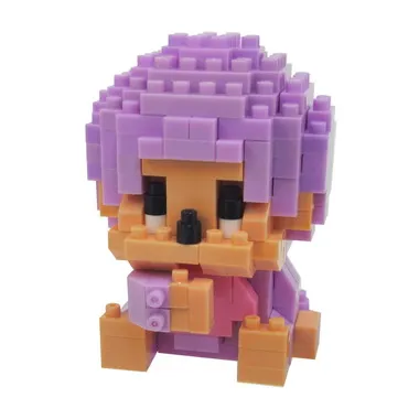 NBCC_287 ナノブロック 「モンチッチ」 モンチッチくん ライトパープル