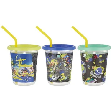 【メーカー取寄】ＳＩＨ３ＳＴ ストロー付タンブラー３個 スプラトゥーン３