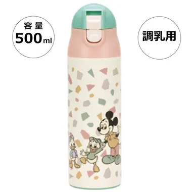 【メーカー取寄】ＳＭＩＢ５ 超軽量調乳用ステンレスボトル　ミッキー＆フレンズ