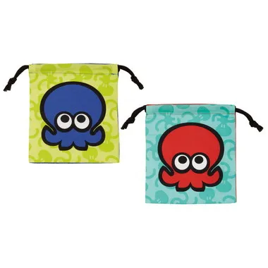 【メーカー取寄】ＫＢ６４ＷＮ マチ付き巾着（２Ｐ） スプラトゥーン３