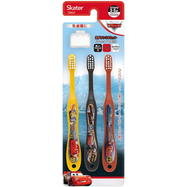 【メーカー取寄】ＴＢ５ＳＴ 園児用歯ブラシ３Ｐキャップ付 カーズ２４