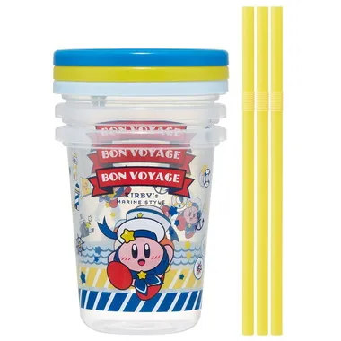 【メーカー取寄】ＳＩＨ３ＳＴ ストロー付タンブラー３個 カービィヴォヤージュ