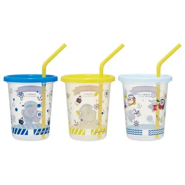 【メーカー取寄】ＳＩＨ３ＳＴ ストロー付タンブラー３個 カービィヴォヤージュ