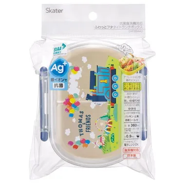 【メーカー取寄】ＱＡＦ２ＢＡＡＧ 抗菌食洗器対応ふわっとフタタイトランチボックス きかんしゃトーマス