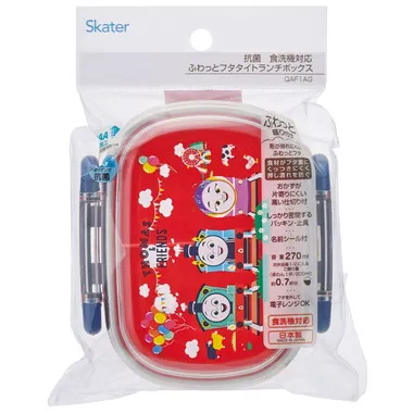 【メーカー取寄】ＱＡＦ１ＡＧ 抗菌食洗器対応ふわっとフタタイトランチボックス きかんしゃトーマス