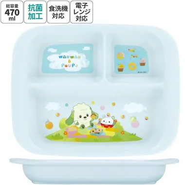 【メーカー取寄】ＸＰ７ＡＧ 抗菌レンジ食洗機対応ランチ皿 いないばあ２５