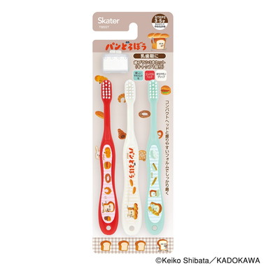 【メーカー取寄】ＴＢ５ＳＴ 園児用歯ブラシ３Ｐキャップ付 パンどろぼう