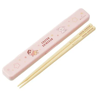 【メーカー取寄】ＡＢＣ３ 音の鳴らない箸・箸箱セット クレしん（パステルス