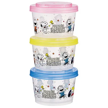 【メーカー取寄】ＳＩＪ３ 薄肉保存容器３Ｐセット　ＰＥＡＮＵＴＳダンス