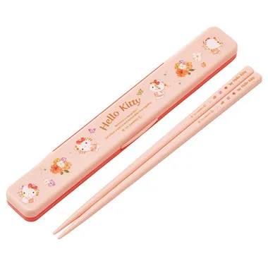 【メーカー取寄】ＡＢＣ３ 音の鳴らない箸・箸箱セット ＫＴパステル水彩花柄