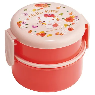 【メーカー取寄】ＯＮＷＲ１ 丸型ランチボックス２段 ＫＴパステル水彩花柄