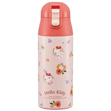 【メーカー取寄】ＳＤＰＣ４ 超軽量ワンプッシュステンマグ ＫＴパステル水彩花柄