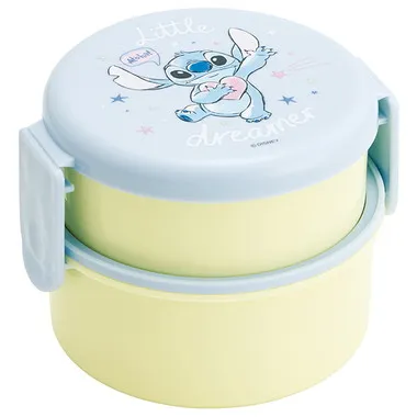 【メーカー取寄】ＯＮＷＲ１ 丸型ランチボックス２段 スティッチ　ハグ