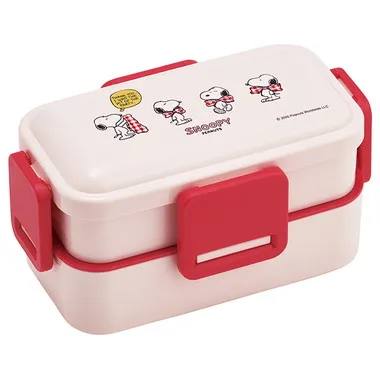 【メーカー取寄】ＰＦＬＷ４ ２段ふわっと弁当箱　ＳＮＯＯＰＹリボン