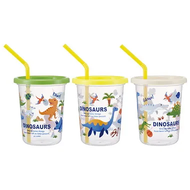 【メーカー取寄】ＳＩＨ３ＳＴ ストロー付タンブラー３個　ディノ２０２６