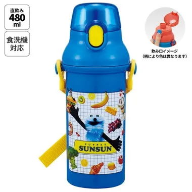 【メーカー取寄】ＰＳＢ５ＳＡＮ 直飲プラワンタッチボトル パペットスンスン