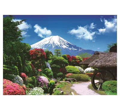 【メーカー取寄】01-072 花咲く忍野と富士山