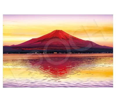 【メーカー取寄】09-035s 輝きの金雲赤富士