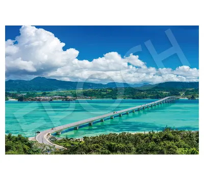 【メーカー取寄】22-115s 古宇利大橋とマリンブルーの海-沖縄