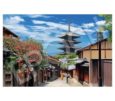 22-121s 百日紅咲く八坂の塔－京都