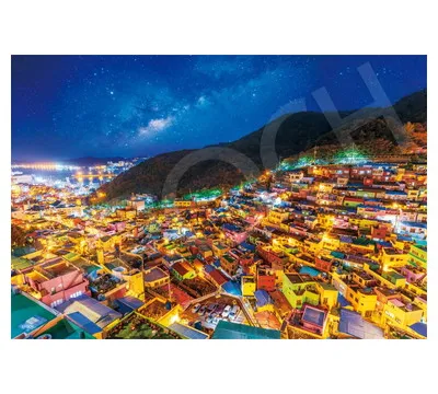 【メーカー取寄】28-052s 甘川文化村（カムチョンムナマウル）の夜景―韓国