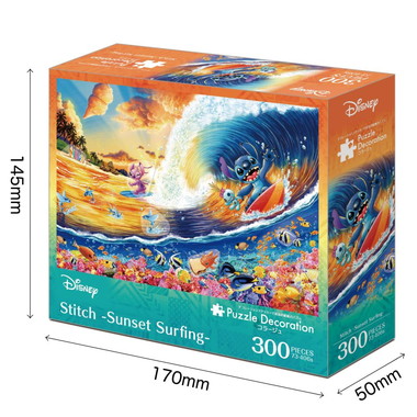 【メーカー取寄】73-406s Stitch -Sunset Surfing- 300ピース　（スティッチ　-サンセットサーフィン-　300ピース）