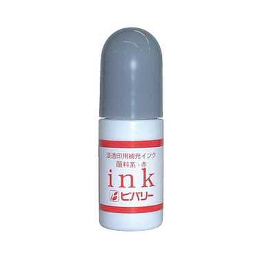 【メーカー取寄】INK-004 浸透印補充インク赤　（顔料系）