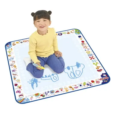 スイスイおえかき 遊んで学べる知育たっぷりシート　　～おえかき・ことば・ひらがな・すうじ～　あお