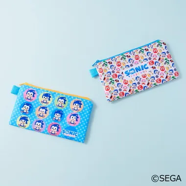 SONIC＆FRIENDS スクエアポーチ (総柄)