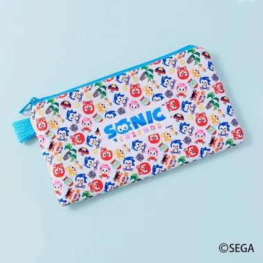 SONIC＆FRIENDS スクエアポーチ (総柄)