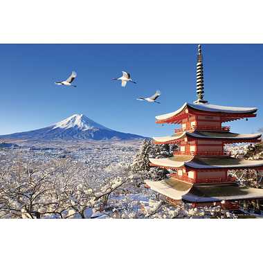 【メーカー取寄】10-1481 鶴舞う冬景色の富士山（山梨）